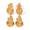 Elnaz Gold Hypnotic Dangle Earrings