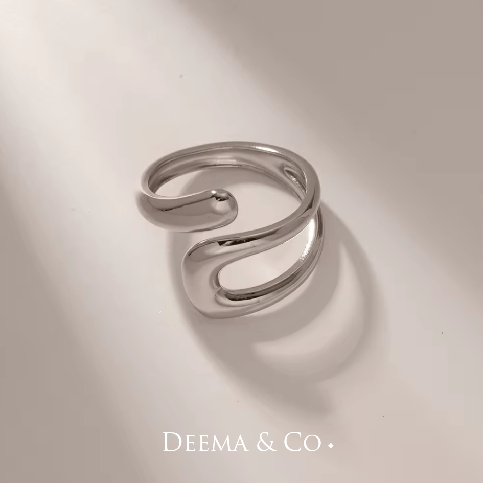 2Silver - Serpent Cross Body Adjustable Ring