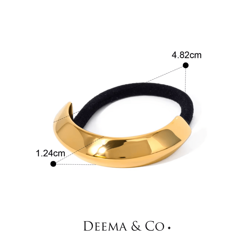 illois half shank mini hair tie gold specs