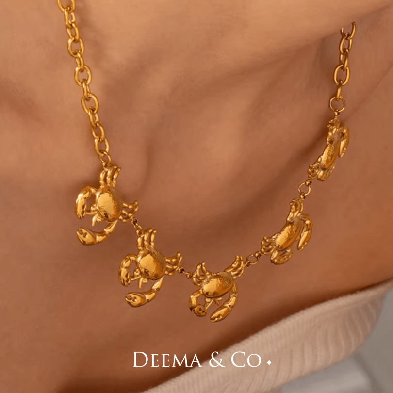 Granchio Crab Statement Necklace CHoker Model