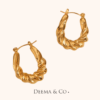 Asma Twist Gold Ear Hoops