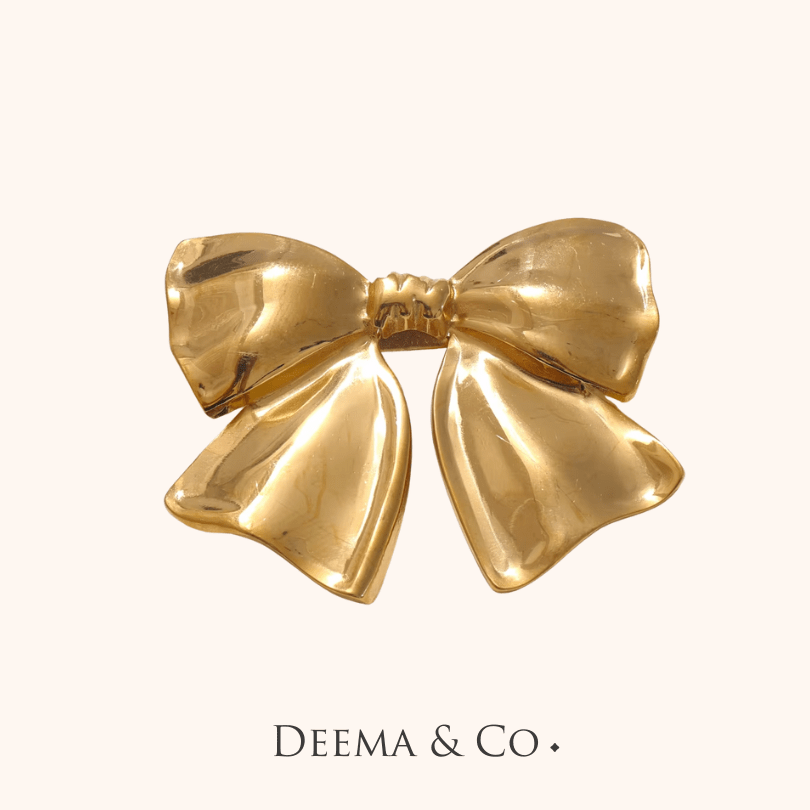 Gold Ruban Cute Brooch