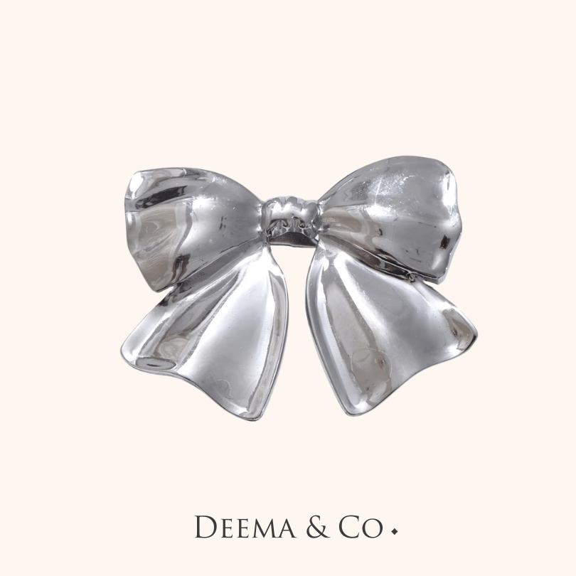 Silver Ruban Cute Brooch